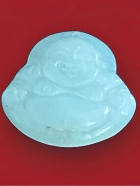 Antique Vintage Jade Happy Laughing Buddha Pendant Charm Good Luck 🪷
